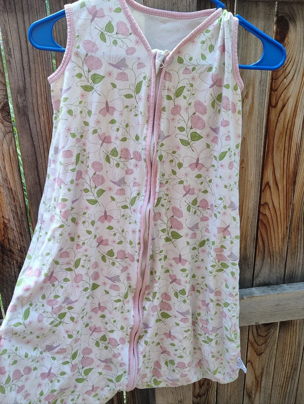Pink & Green Floral Butterfly Fiemol Cotton Sleep Sack 18-24m